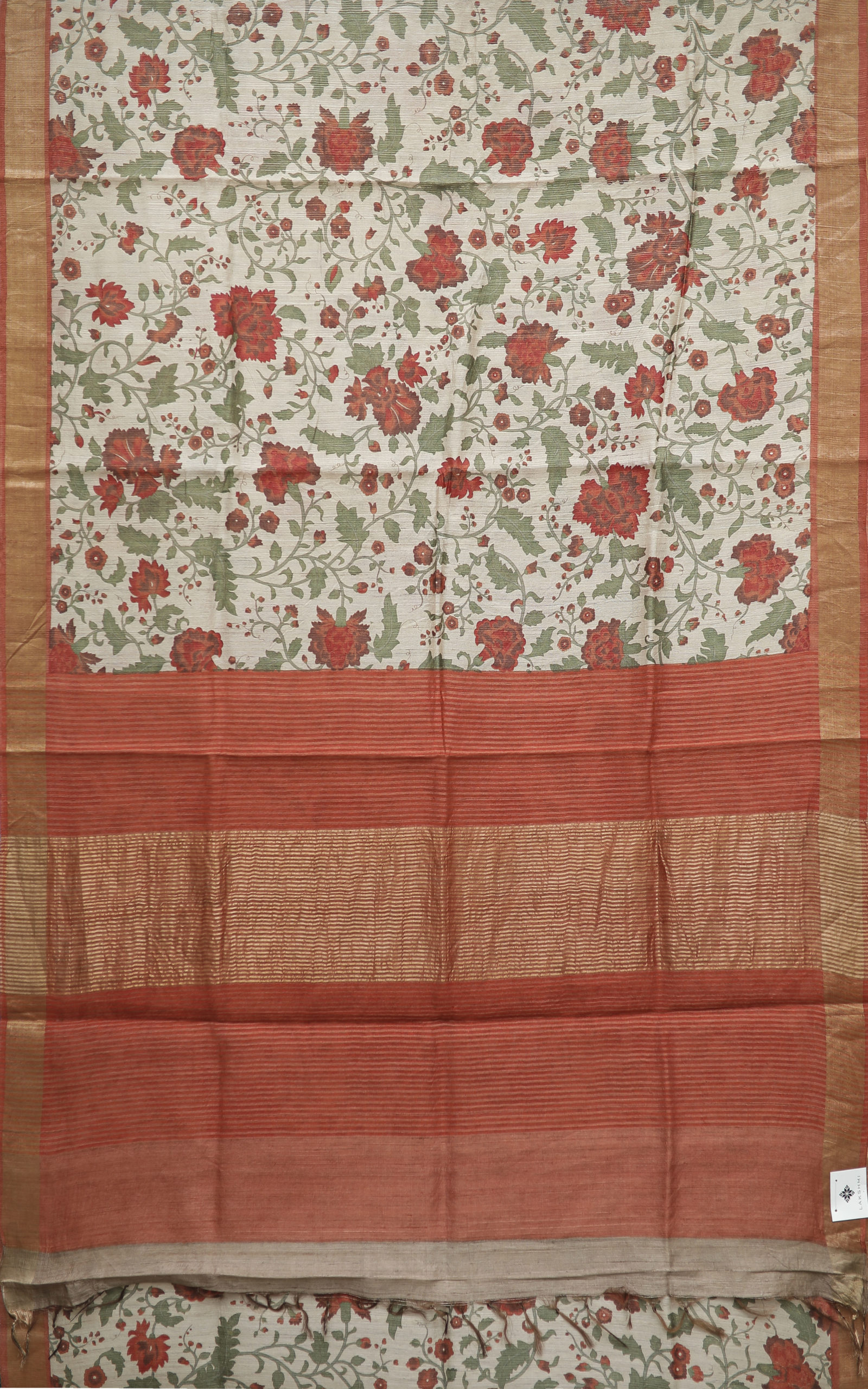 PRINTED TUSSAR SILK L15613