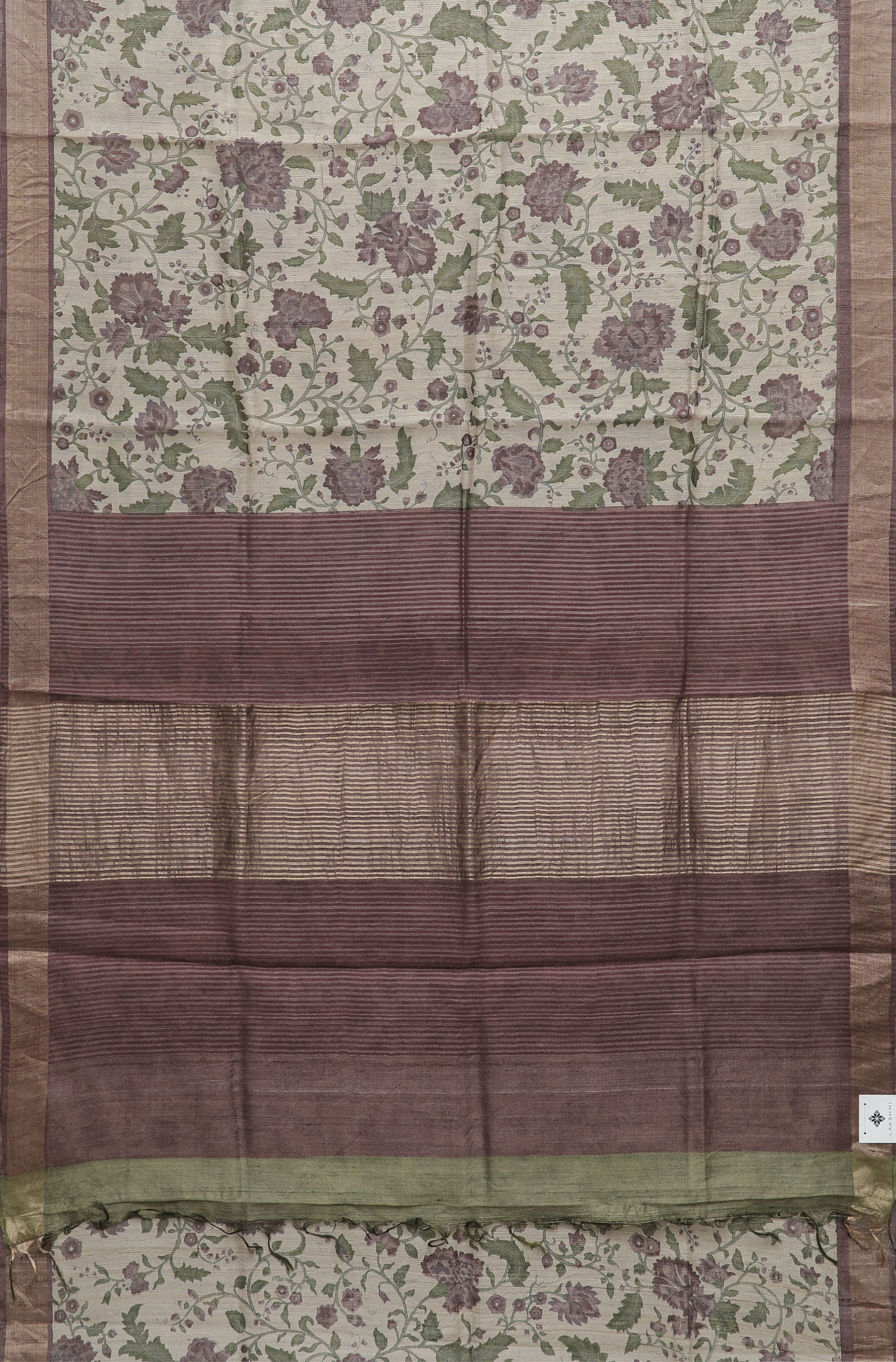 PRINTED TUSSAR SILK L15615