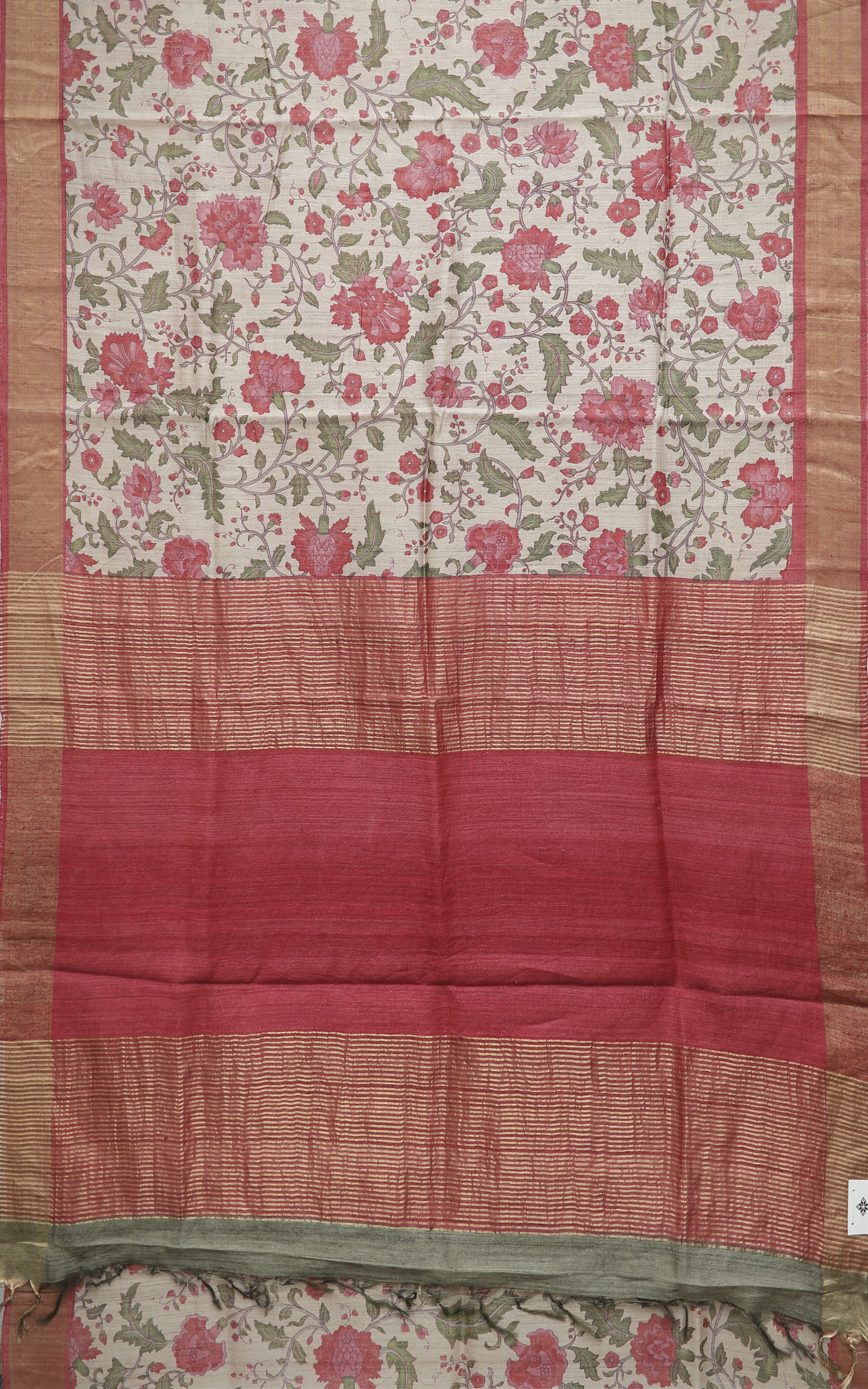 PRINTED TUSSAR SILK L15617