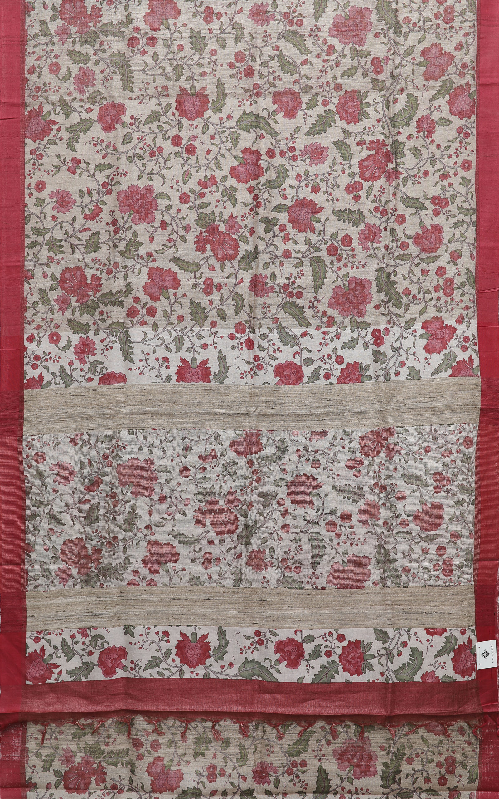 PRINTED TUSSAR SILK L15608