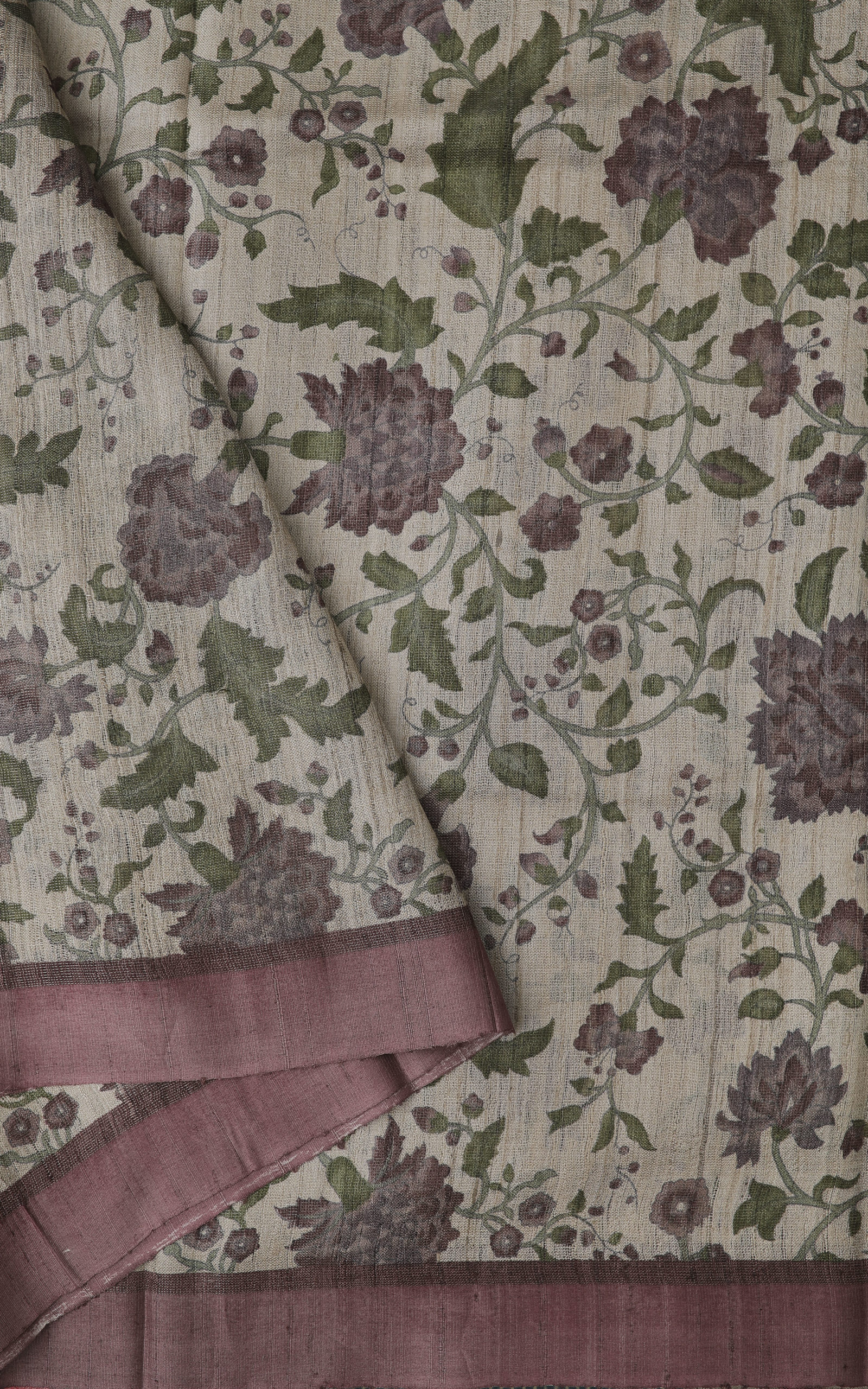 PRINTED TUSSAR SILK l15607