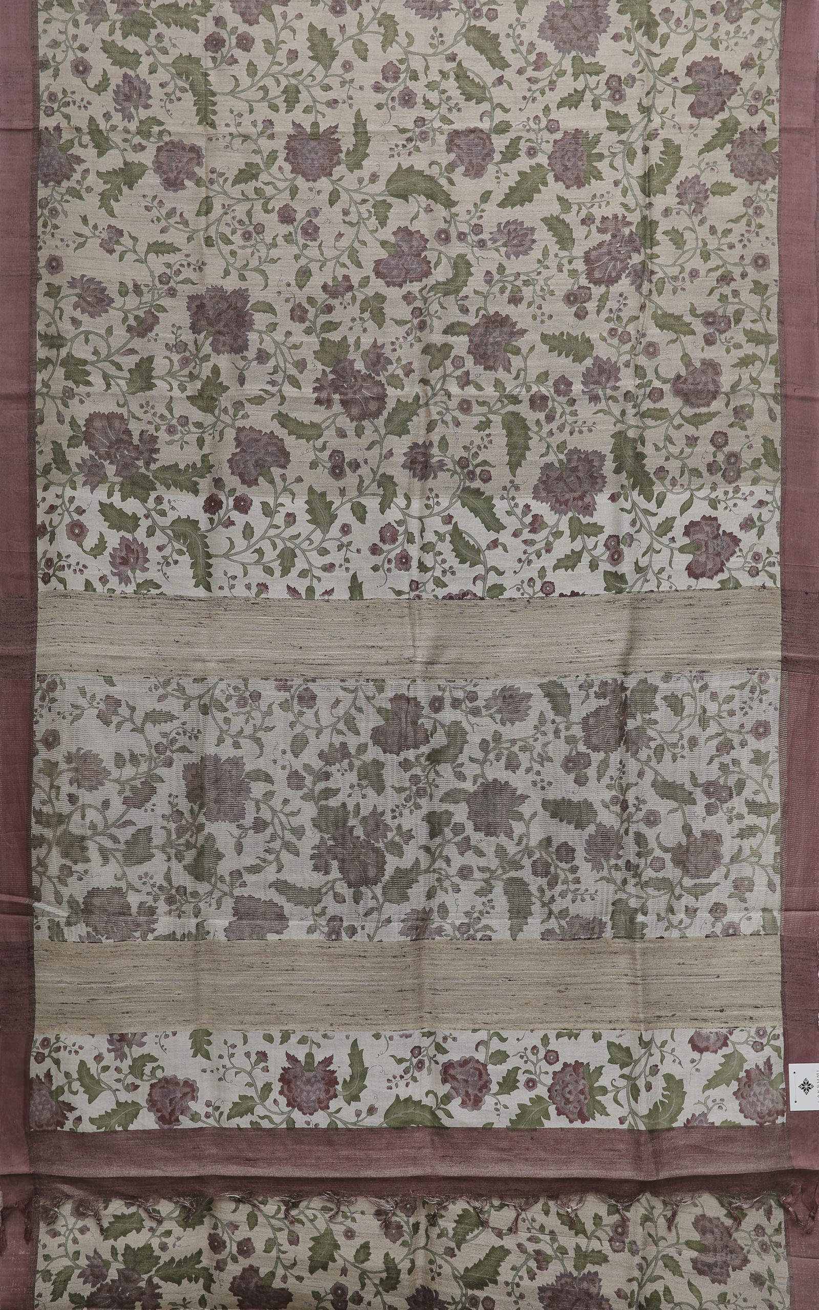 PRINTED TUSSAR SILK l15607