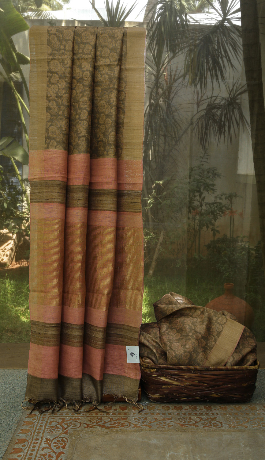 PRINTED TUSSAR SILK MAEX1133B