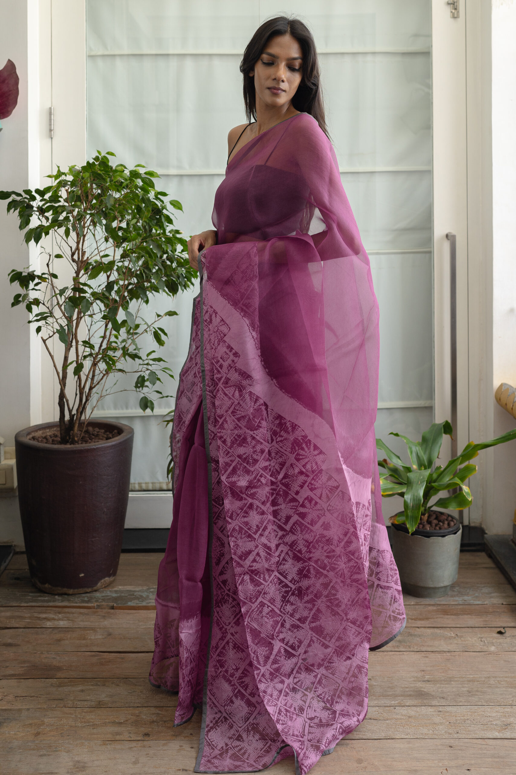 NATURAL DYED ORGANZA L20286