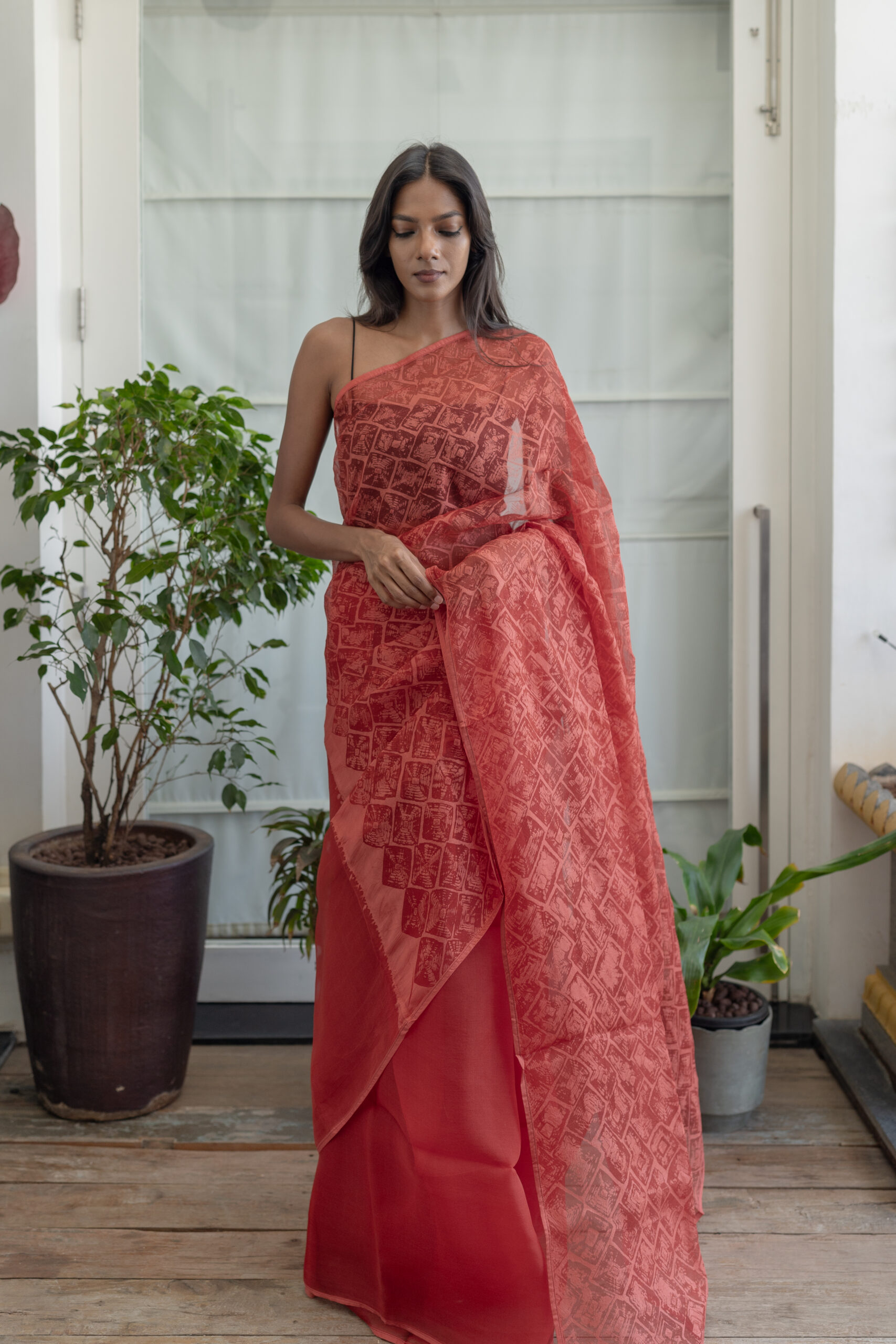 NATURAL DYED ORGANZA L20283