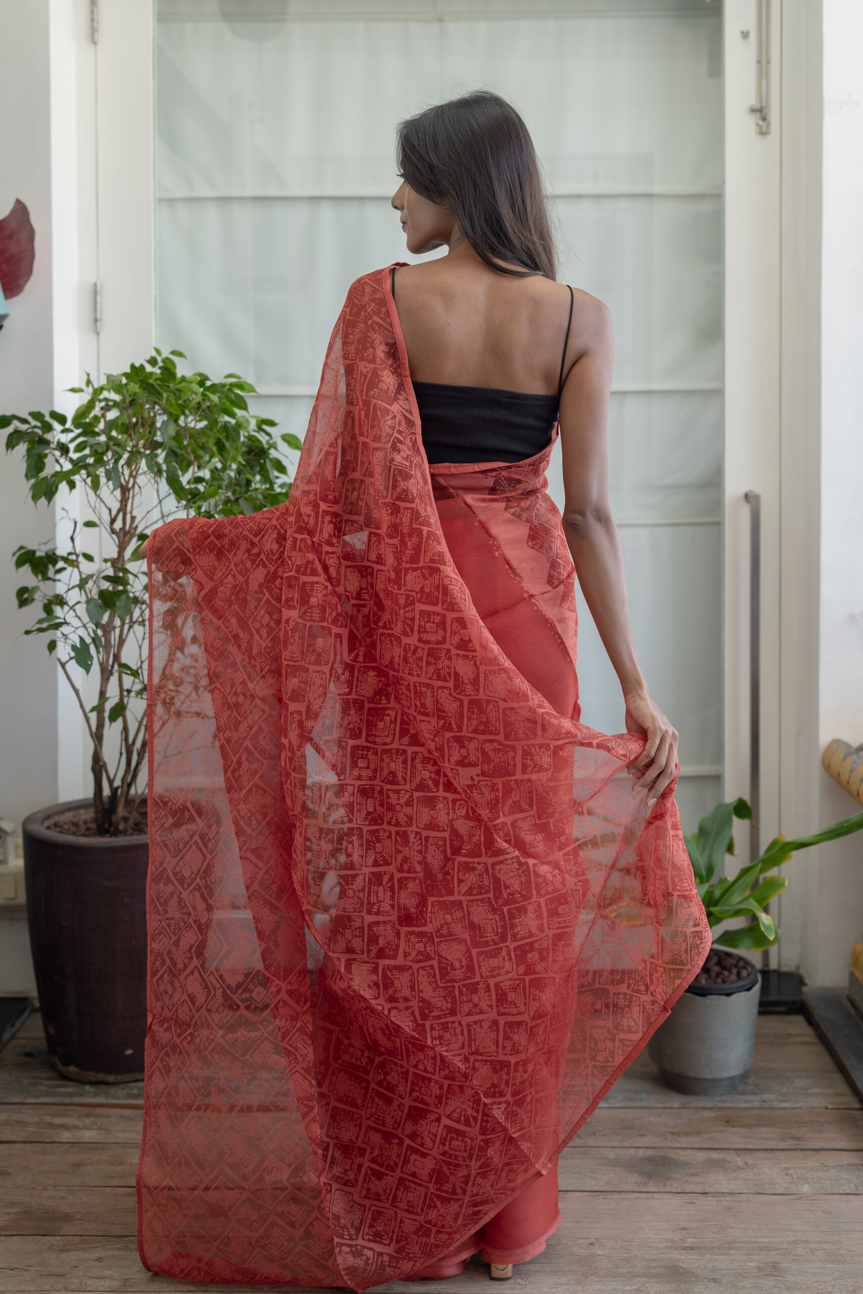 NATURAL DYED ORGANZA L20283