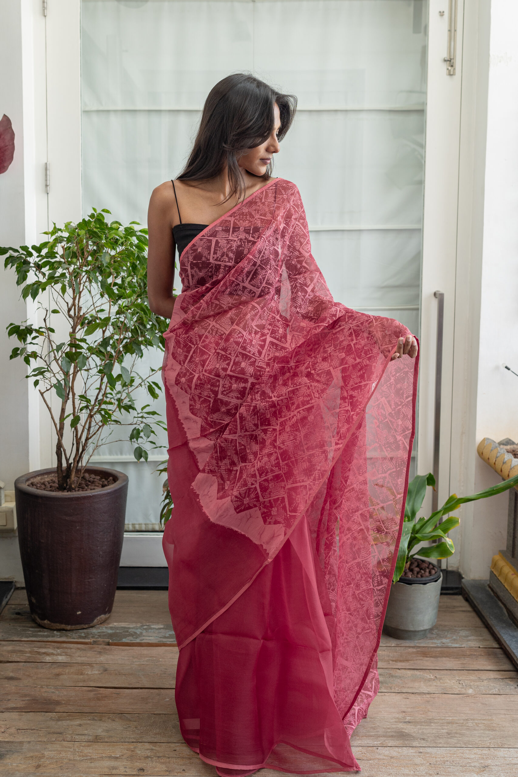 NATURAL DYED ORGANZA L20277