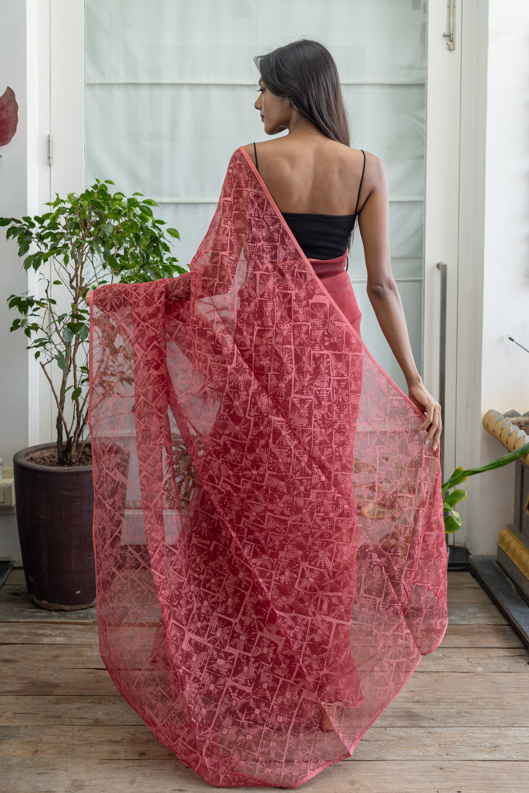 NATURAL DYED ORGANZA L20277