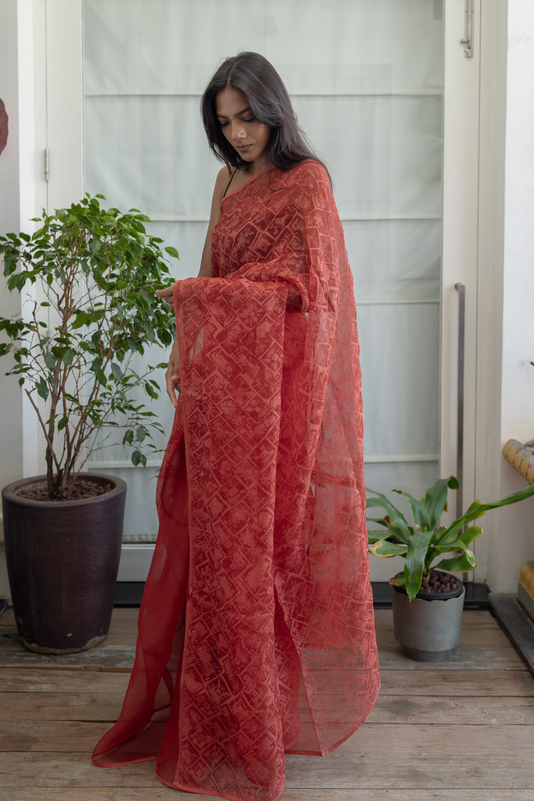 NATURAL DYED ORGANZA L20282